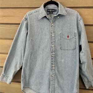 Polo by Ralph Lauren Men's Blue Denim Shirt